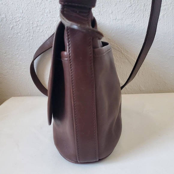 Coach 4150 Fletcher Brown Leather Crossbody Shoulder Flap Bag Vintage - Picture 4 of 15